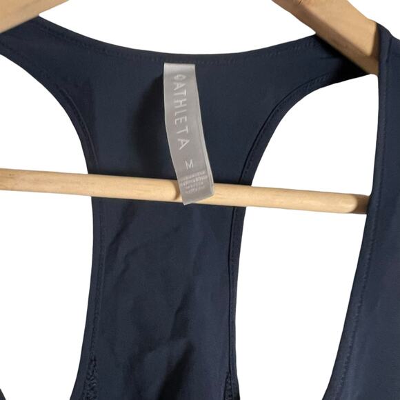 Athleta Drawstring Cinch Sides Racerback Sleeveless Athletic Tank Top Size M - Picture 3 of 8